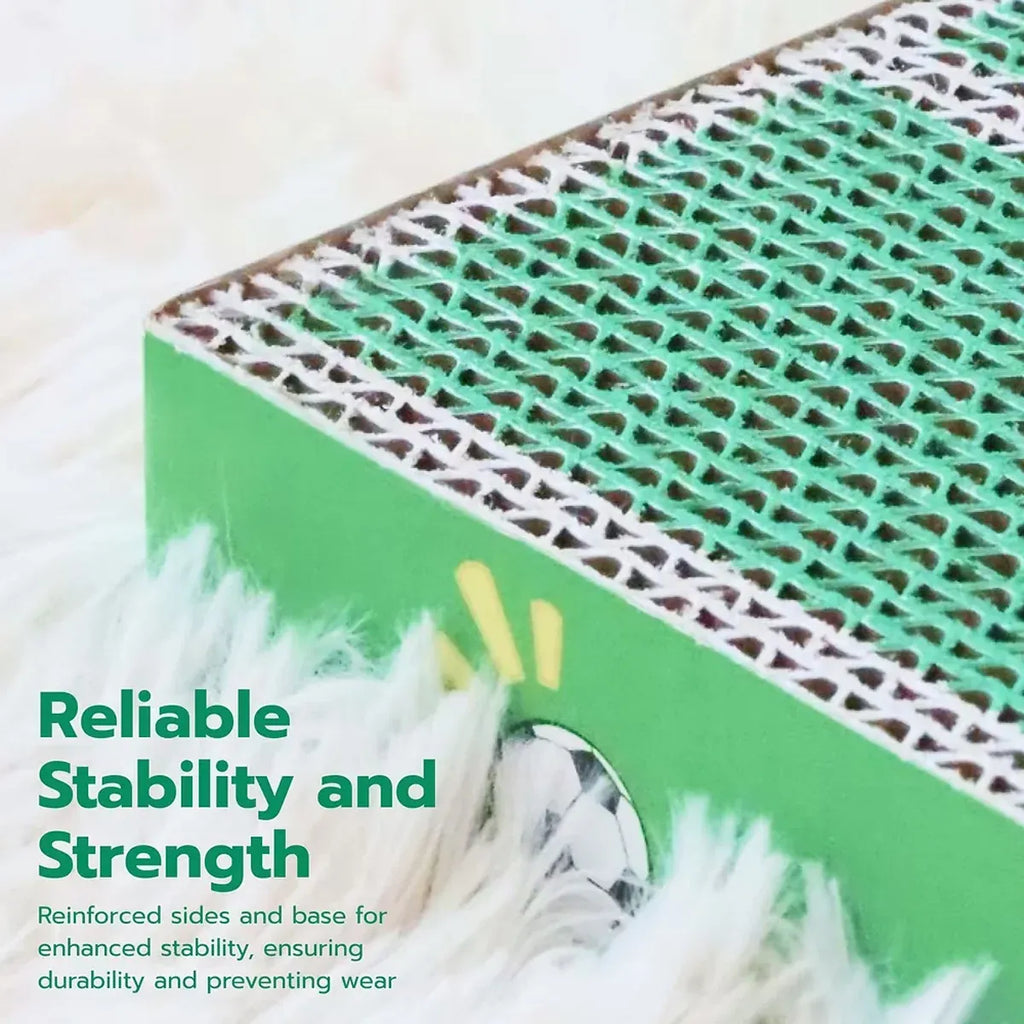 Football Field Shaped Cat Scratching Board Durable Non-Shedding