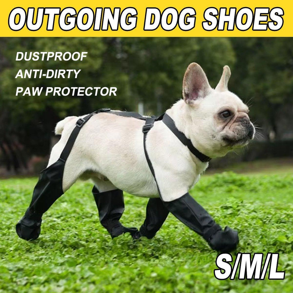 Dog Adjustable Suspender Boots Waterproof Dog Shoes Anti-Slip Pet Paw