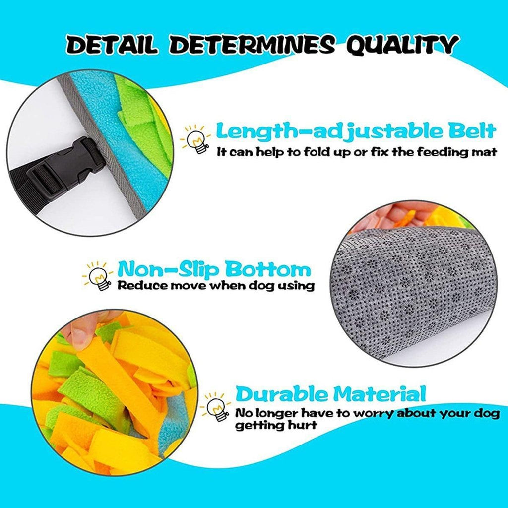 Aimall Interactive Pet Sniff Mat, Slow Feeder, Multicoloured, with its measurements marked, photo 5 of 8