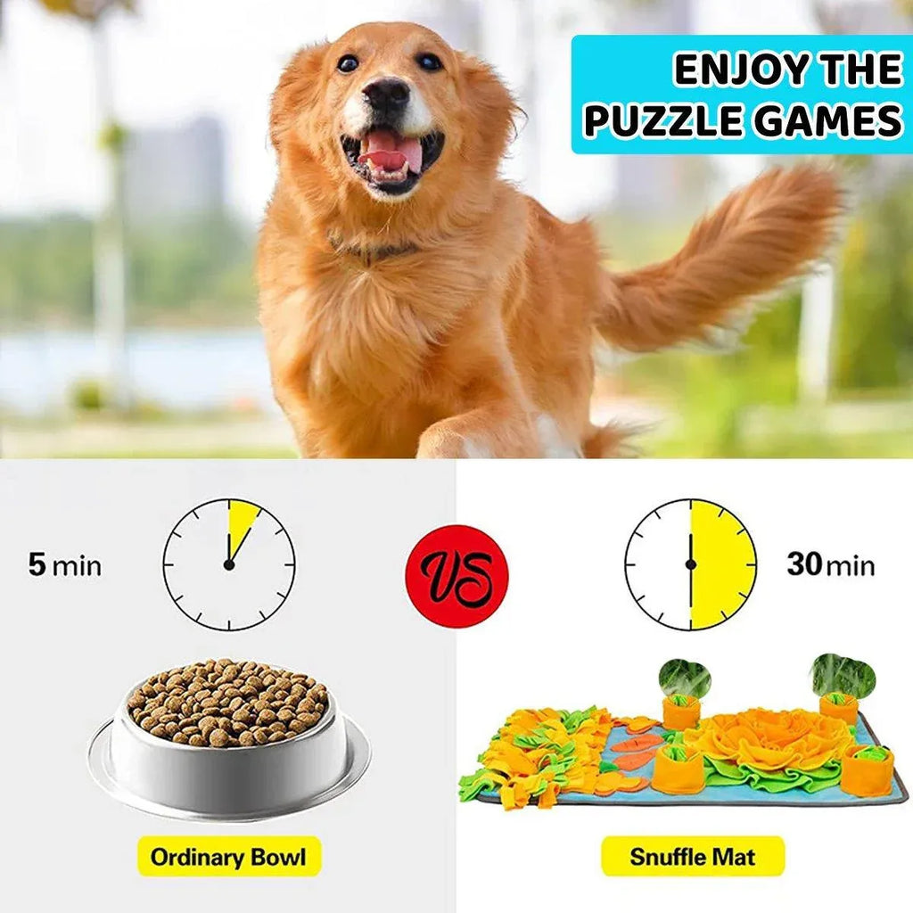 Aimall Interactive Pet Sniff Mat, Slow Feeder, Multicoloured, with its measurements marked, photo 6 of 8