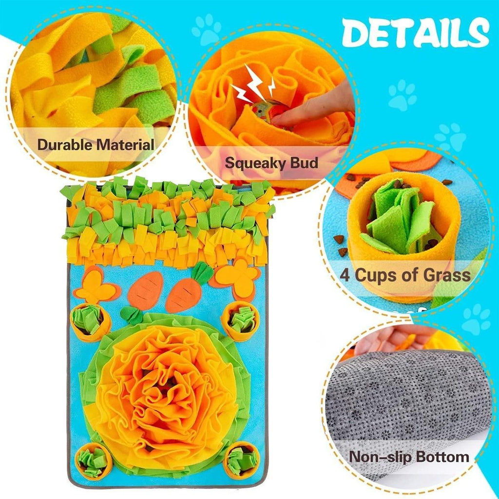 Aimall Interactive Pet Sniff Mat, Slow Feeder, Multicoloured, with its measurements marked, photo 8 of 8