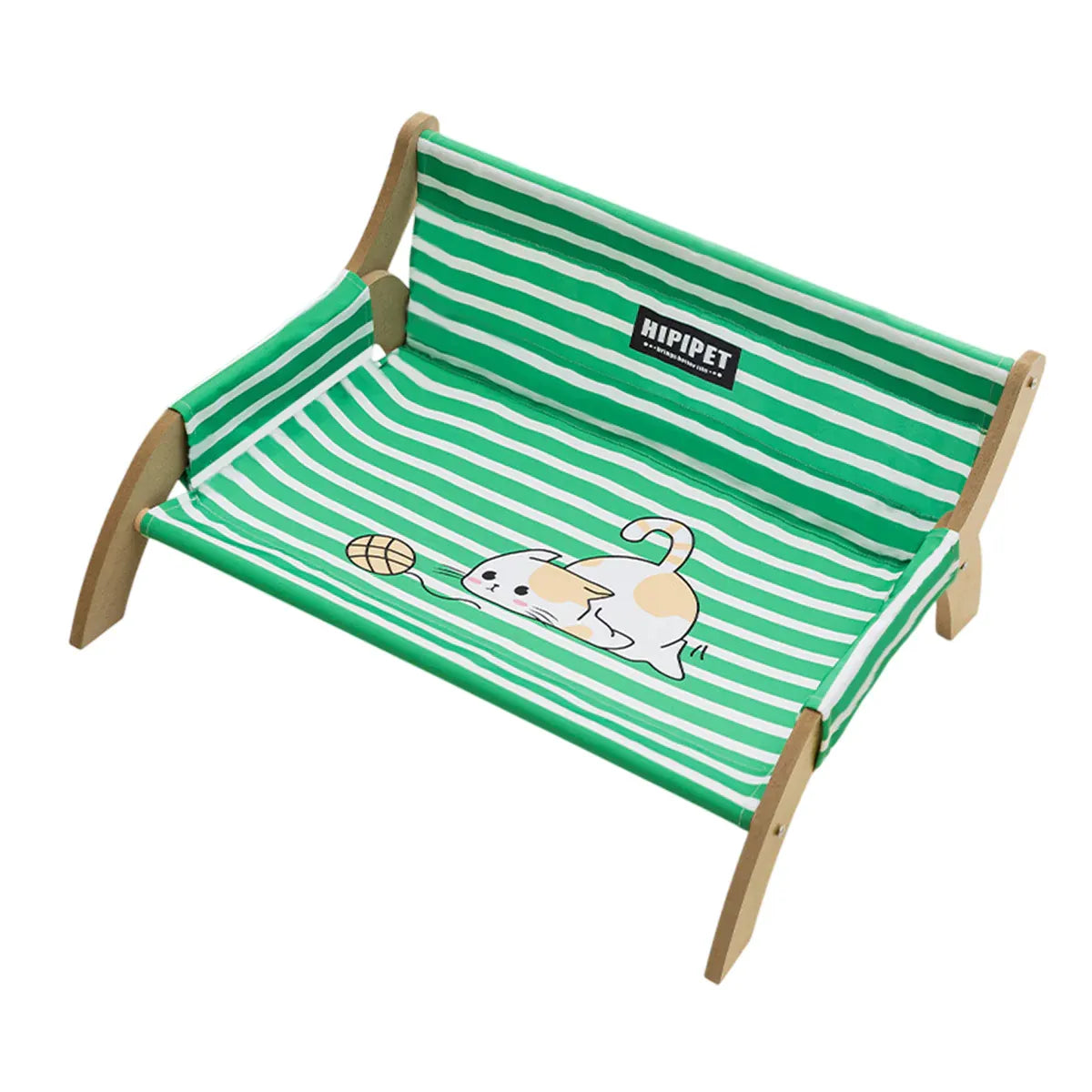Pet Striped Lounge Bed Pet Nest Soft Cushion Washable Anti Slip