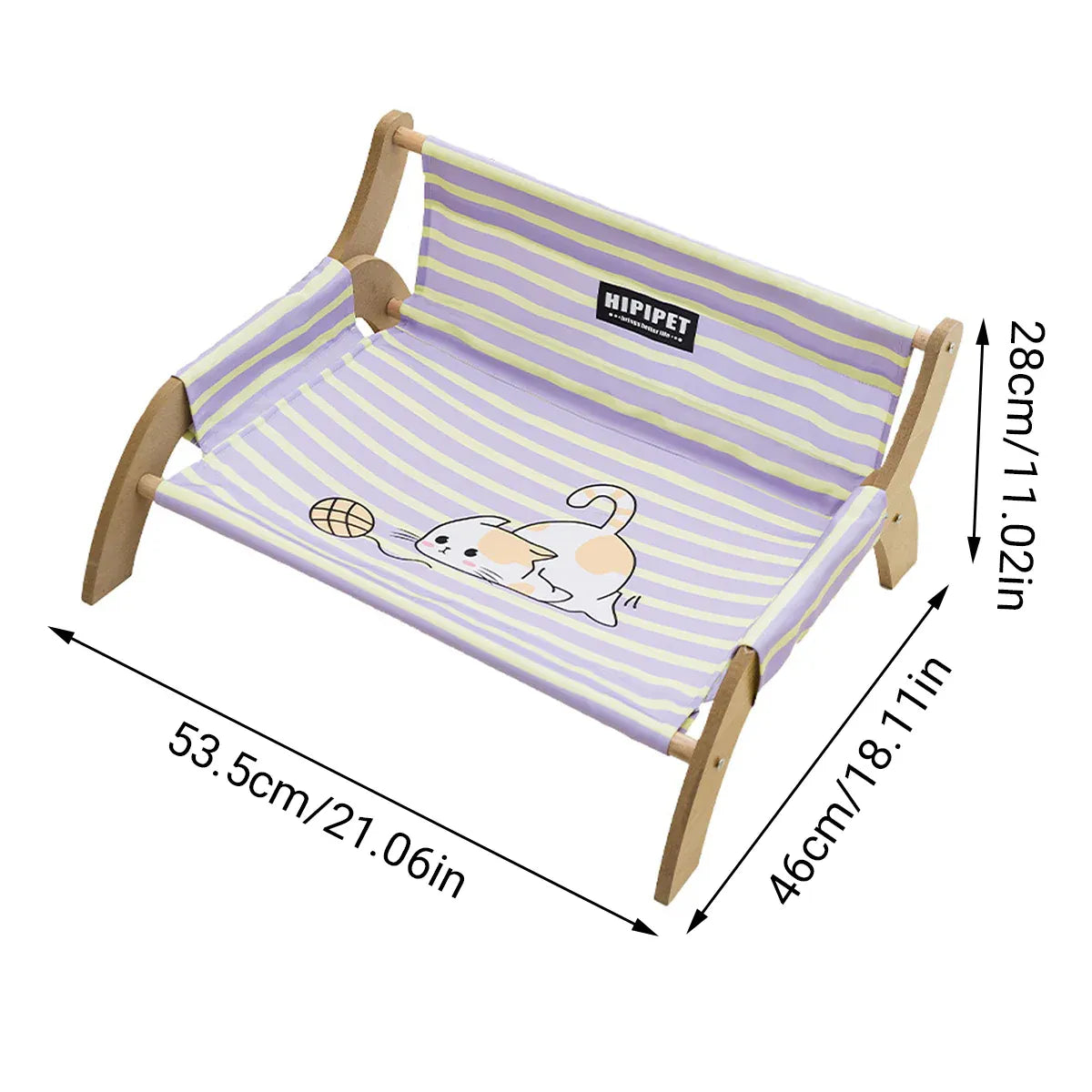 Pet Striped Lounge Bed Pet Nest Soft Cushion Washable Anti Slip