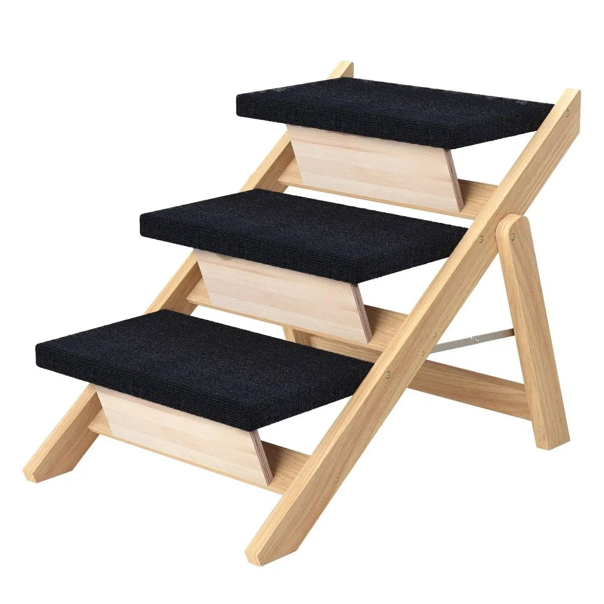 Outdoor Indoor Portable Wooden Pet Stairs Dog Cat Climbing Ladder Non
