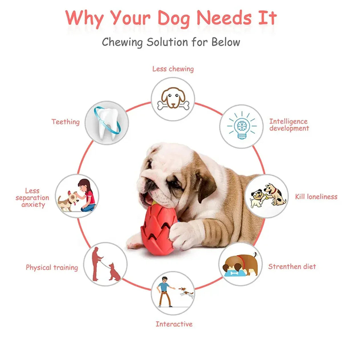 Dragon Fruit Shaped Dog Chew Toy Durable Health