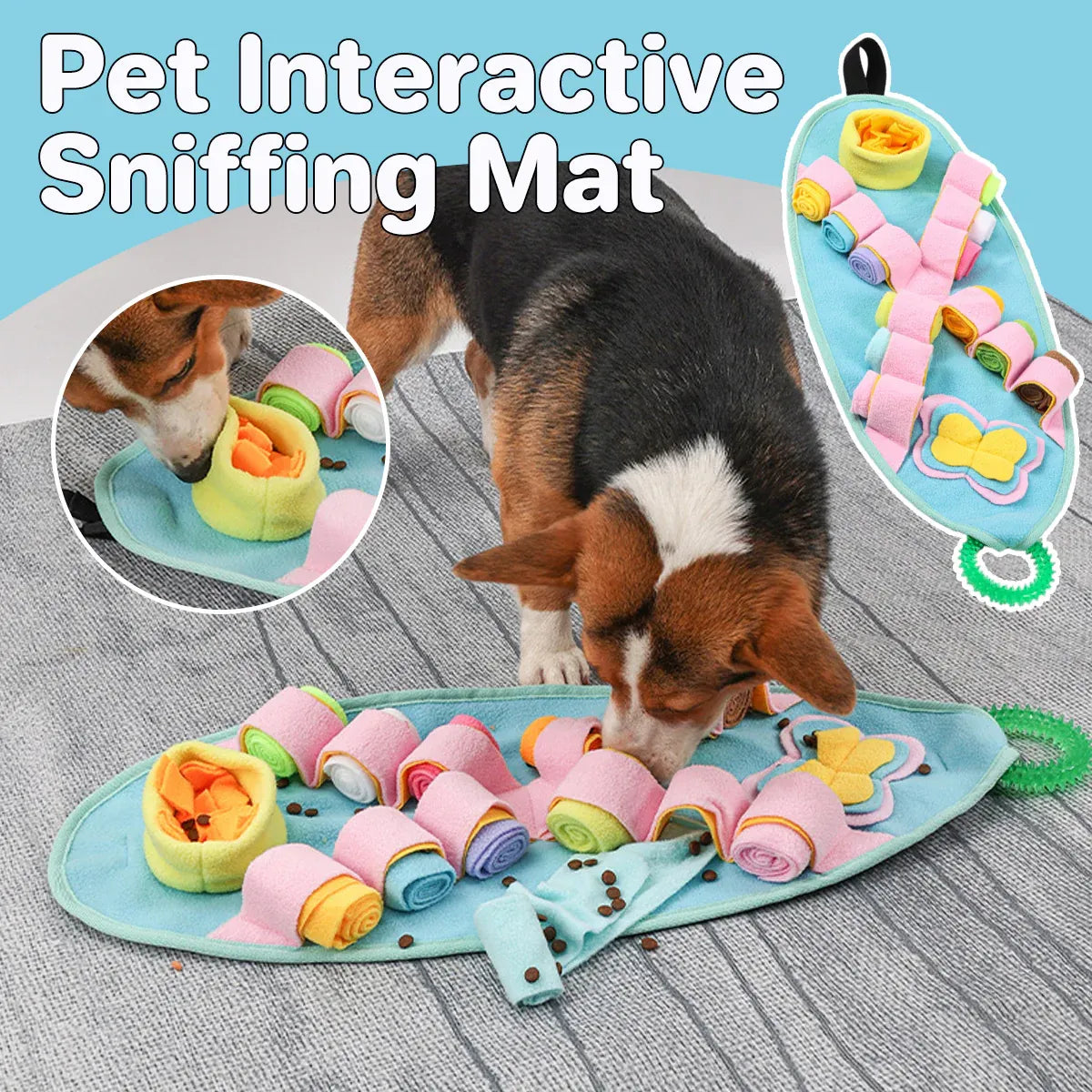 Interactive Dog Snuffle Mat Puzzle Toy Training Pad