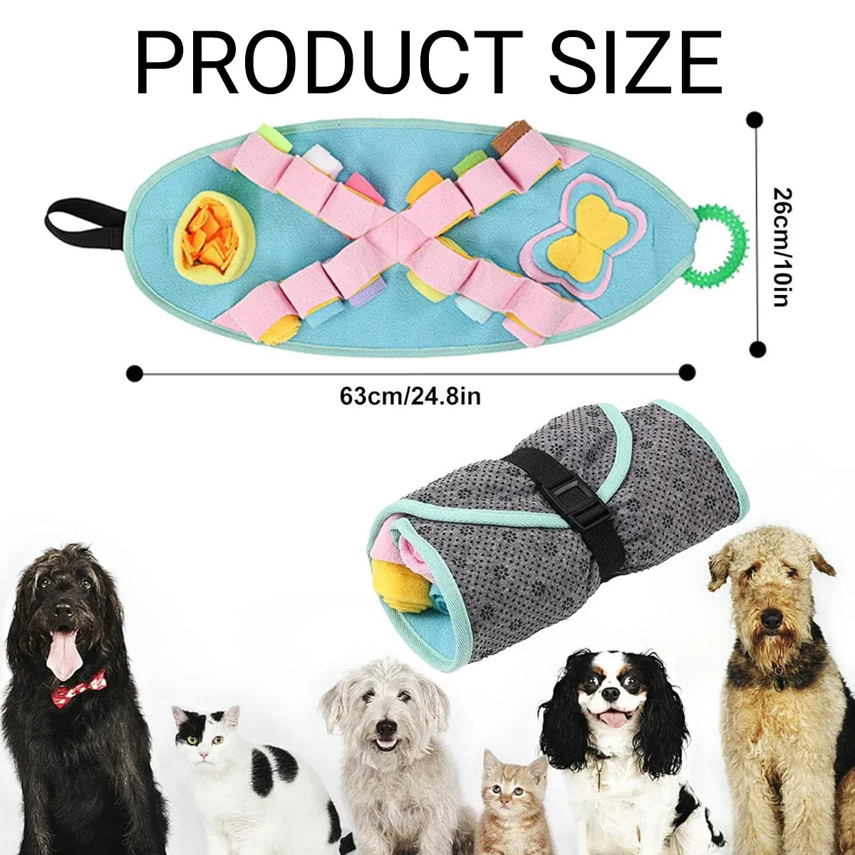 Interactive Dog Snuffle Mat Puzzle Toy Training Pad