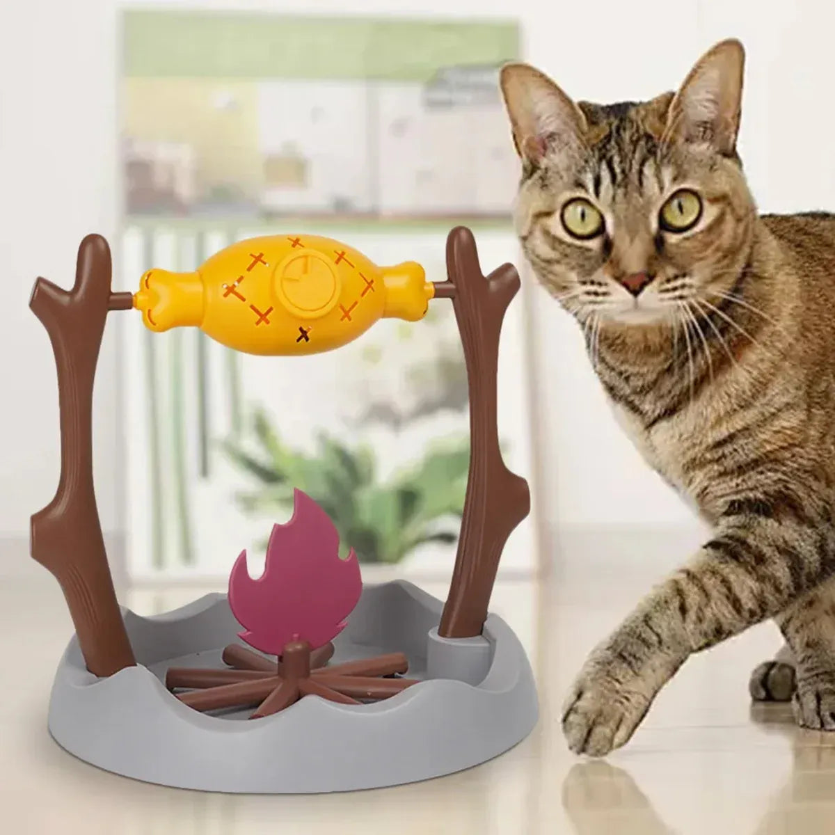 Pet Roast Meat Rolling Shaped Toy Slow Feeding Mental Stimulation