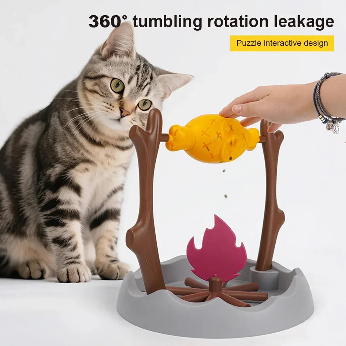 Pet Roast Meat Rolling Shaped Toy Slow Feeding Mental Stimulation