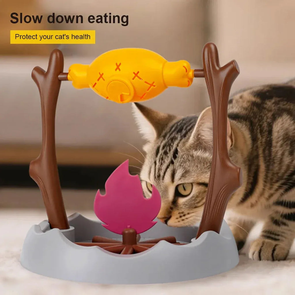 Pet Roast Meat Rolling Shaped Toy Slow Feeding Mental Stimulation