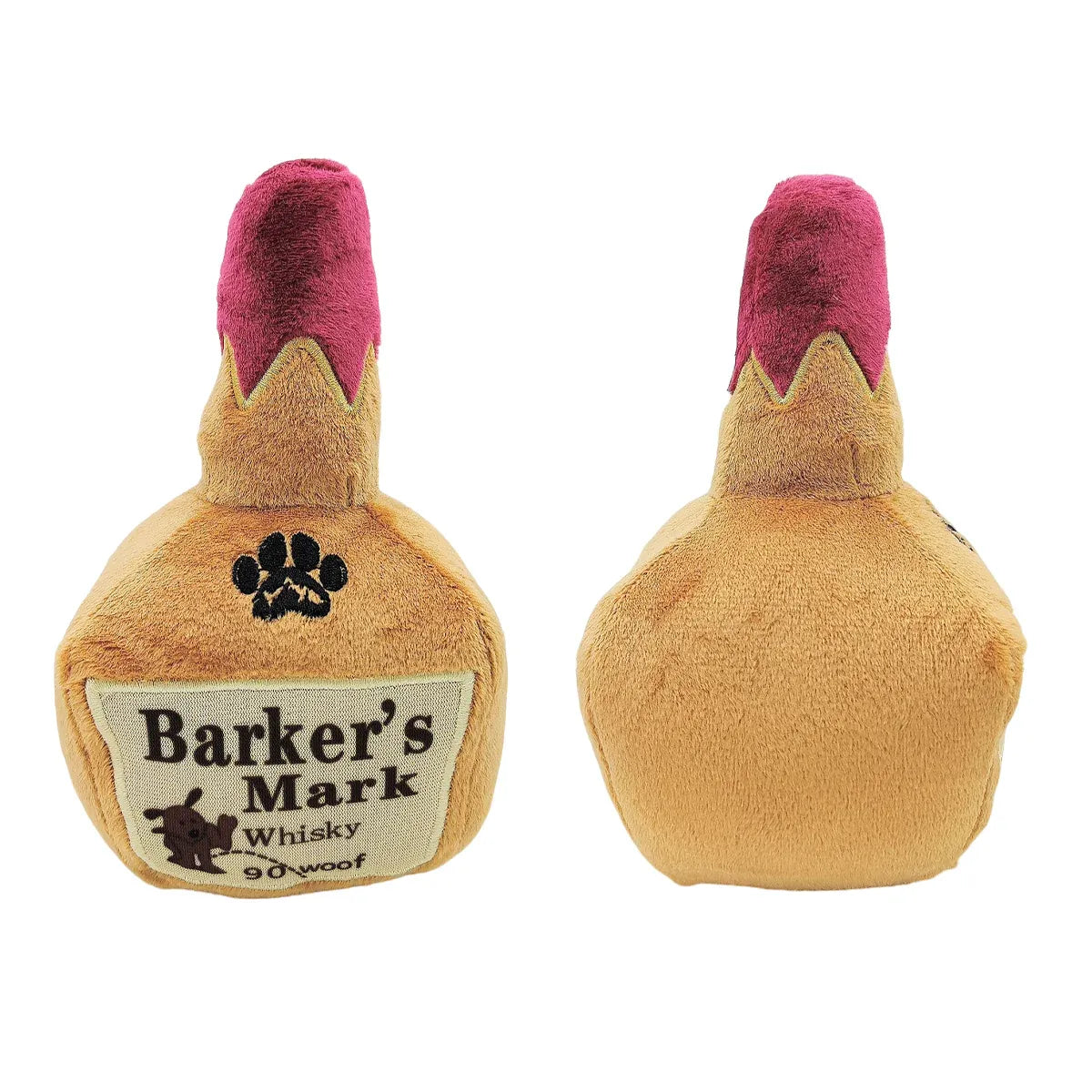 Dog Squeaky Toy Plush Wine Bottle Stuffed Chew Toy Sound Pet Play