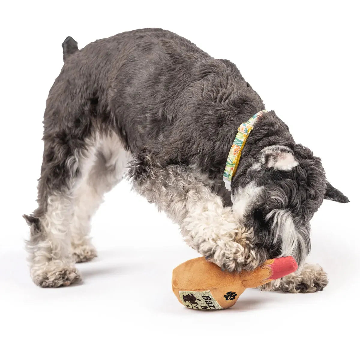 Dog Squeaky Toy Plush Wine Bottle Stuffed Chew Toy Sound Pet Play