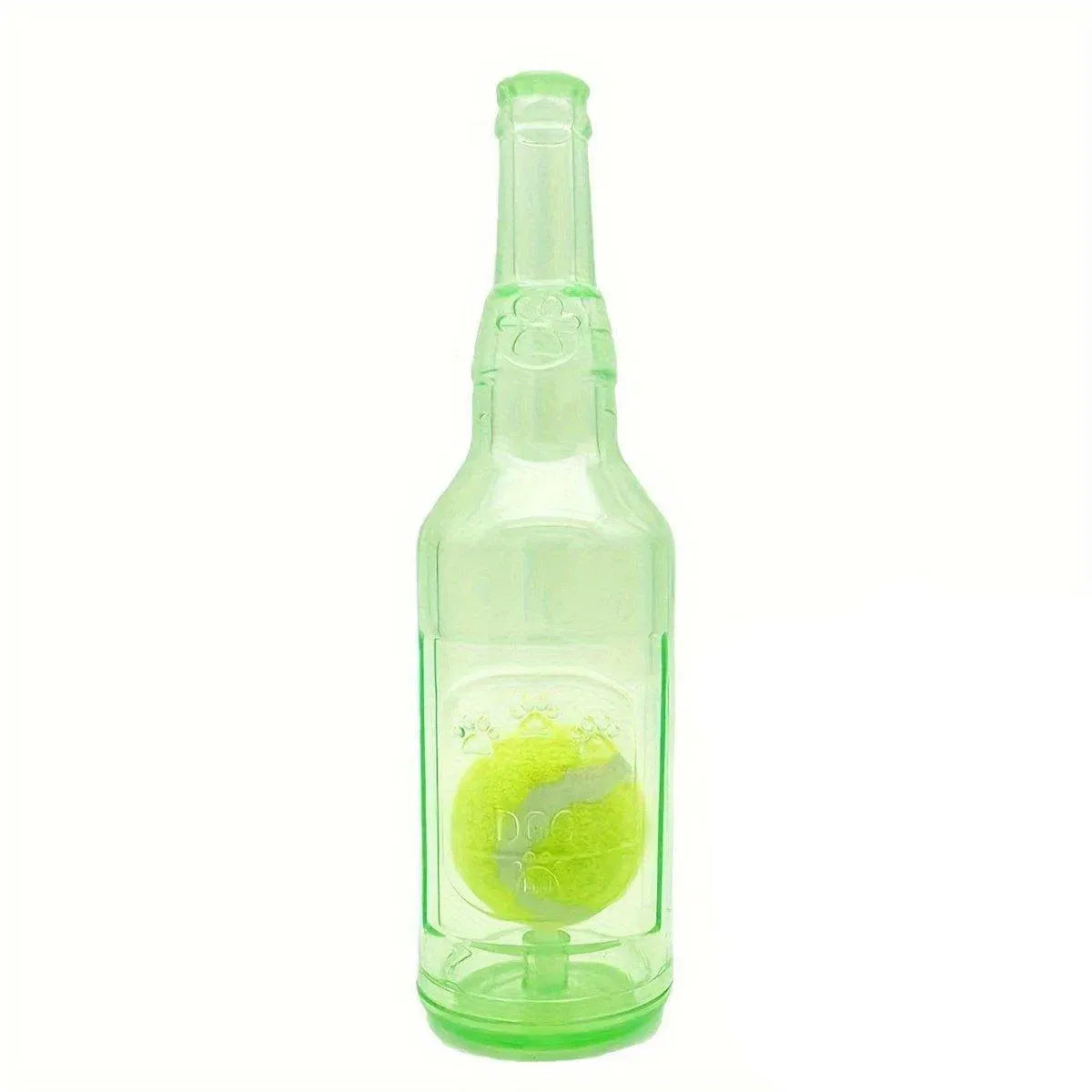 Durable Pet Teething Resistant Tennis Ball Wine Bottle Chew Toy