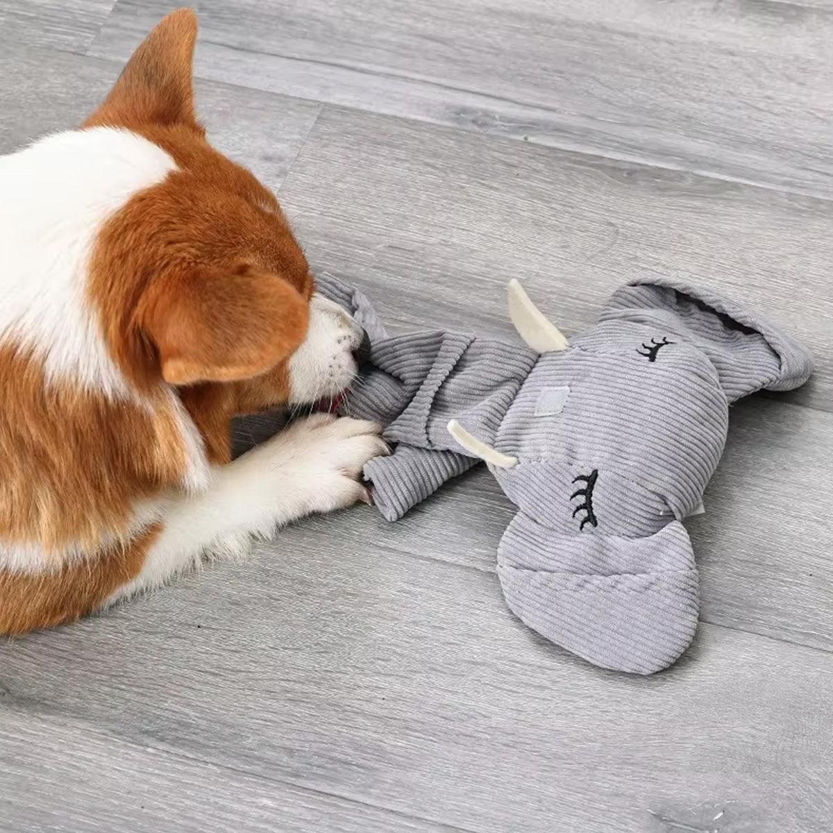 Dog Sniffing Toy Elephant Shaped Interactive Food Hiding Sound Toy