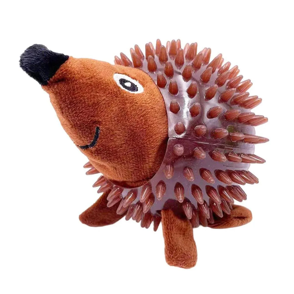 Dog Toy Rubber Spiky Ball Squeaky Chew Sound Interactive Pet Play