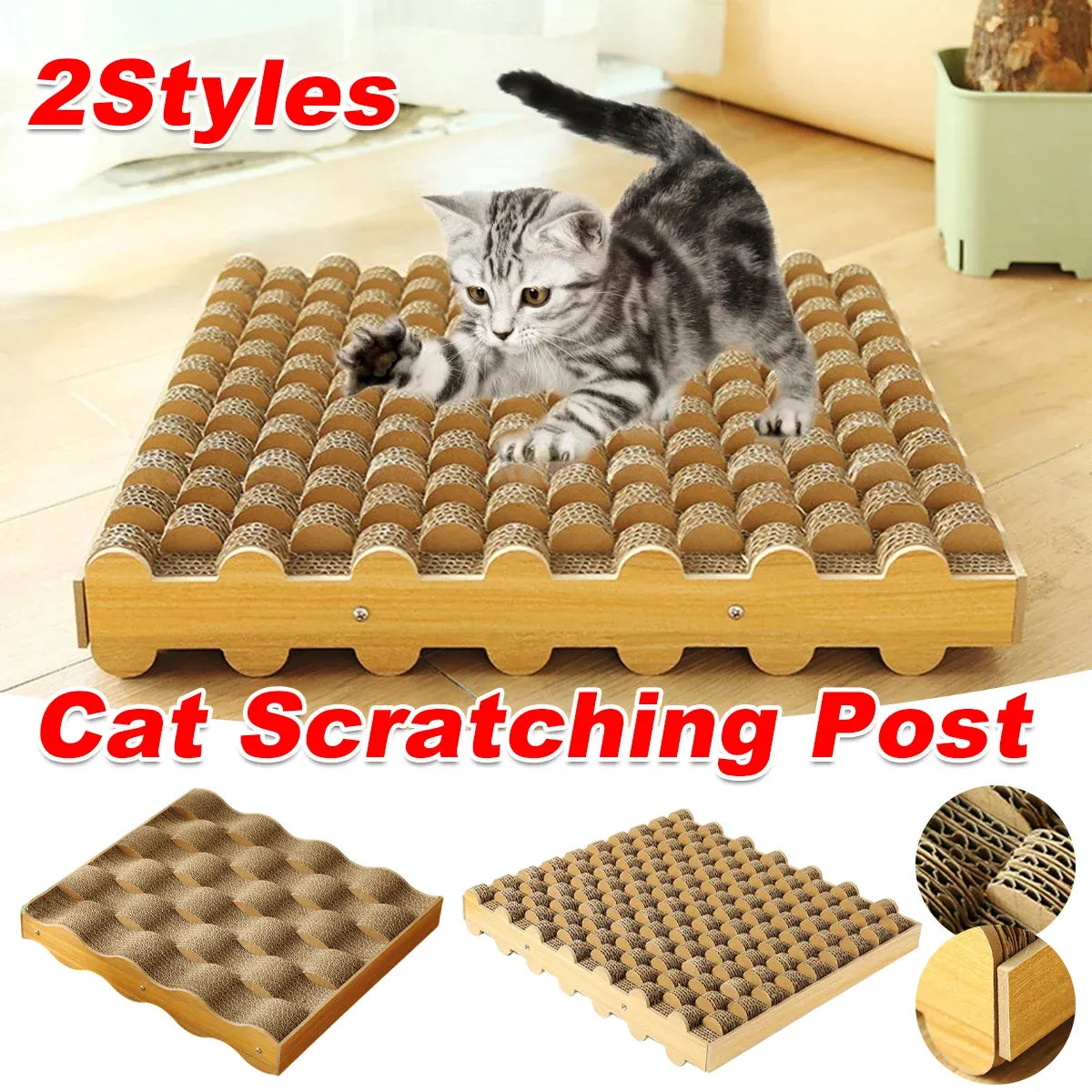 Cat Entertainment Corrugated Scratching Board Cat Toy Anti Scratch