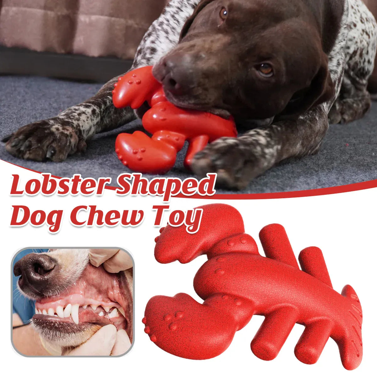 Dog Chew Toy Lobster Shape Teething Stick Durable Bite Toy