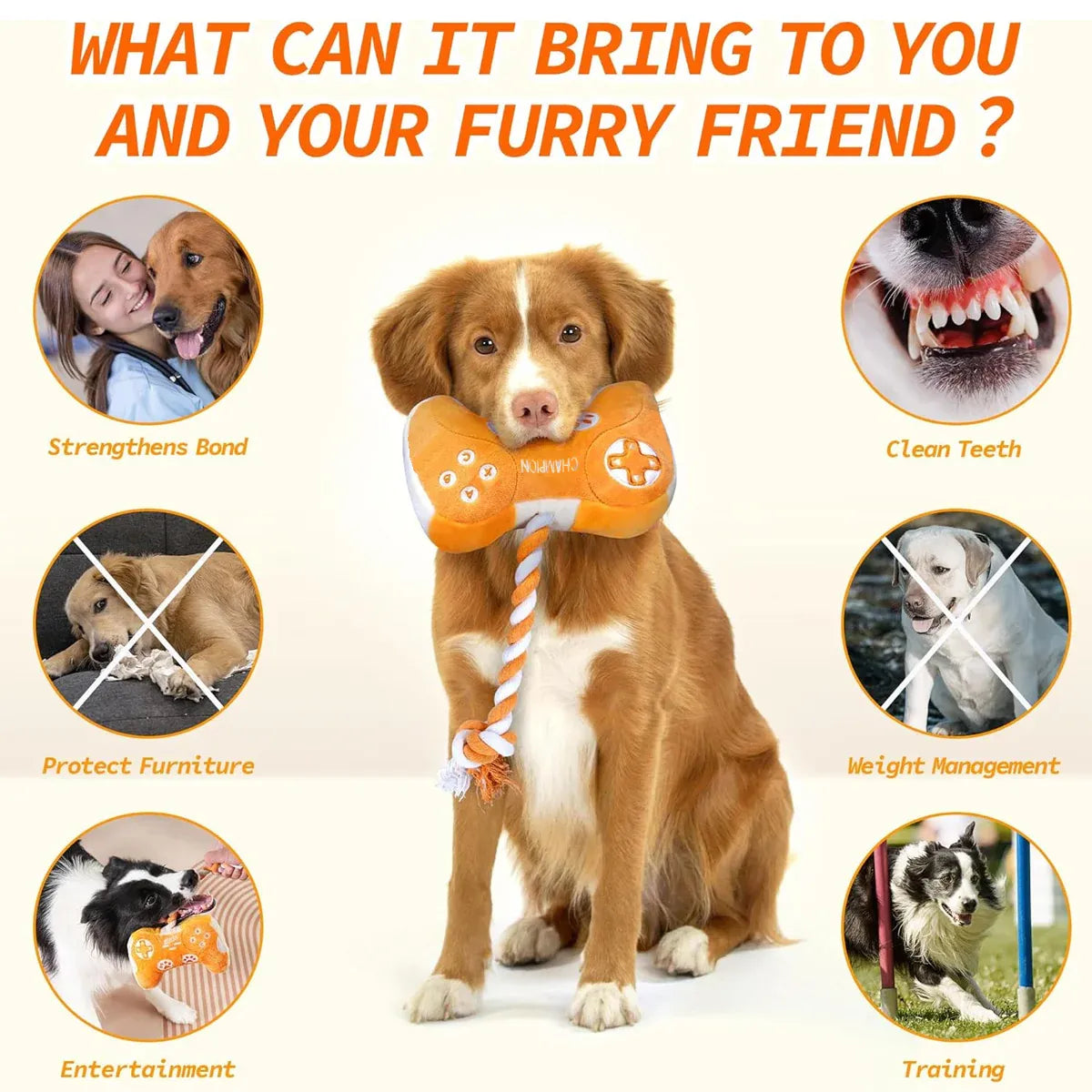 Pet Plush Dog Toys Stress Relieving Toy