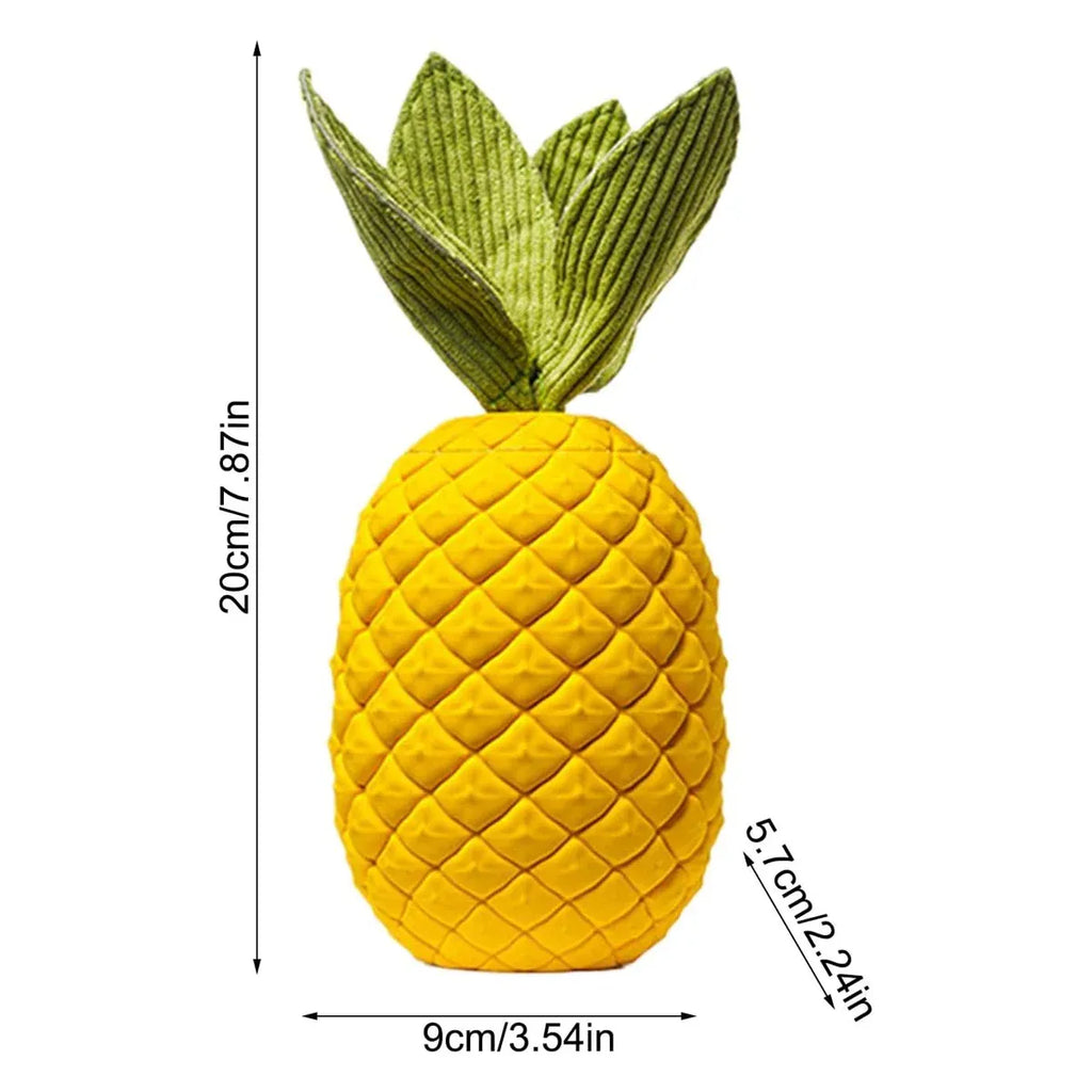 Dog Rubber Pineapple Toy Bite Molar Tooth Interactive Sound Resistant