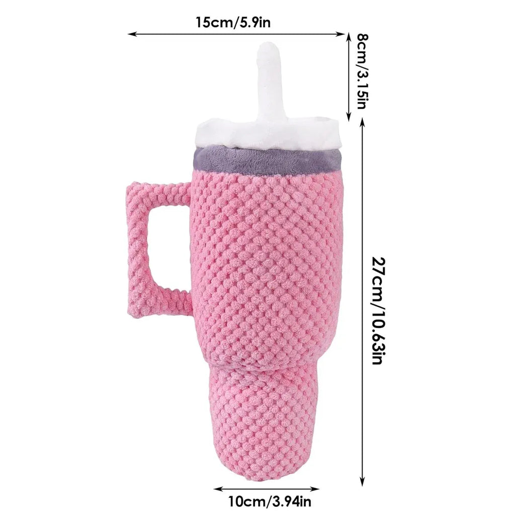 Dog Squeaky Toy Stuffed Water Cup Toy Plush Cup Chew and Supplies