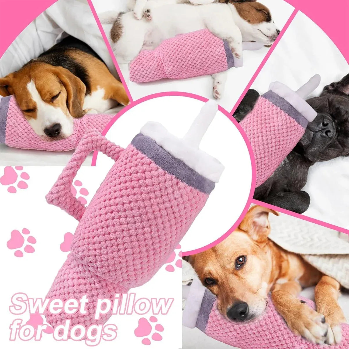 Dog Squeaky Toy Stuffed Water Cup Toy Plush Cup Chew and Supplies