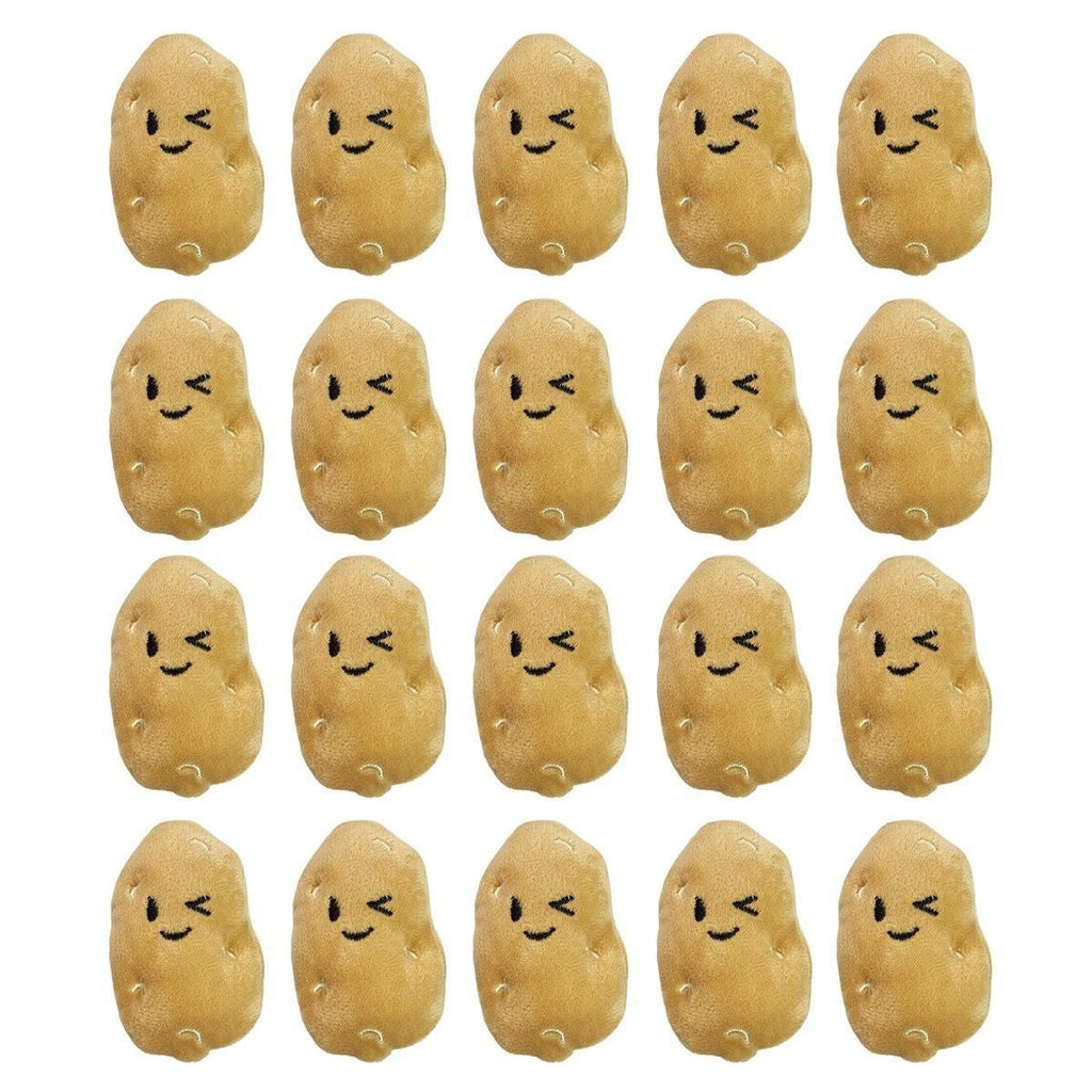 20PCS Handmade Cute Squeaky Little Potato Doll Pet Plush Doll For Dog
