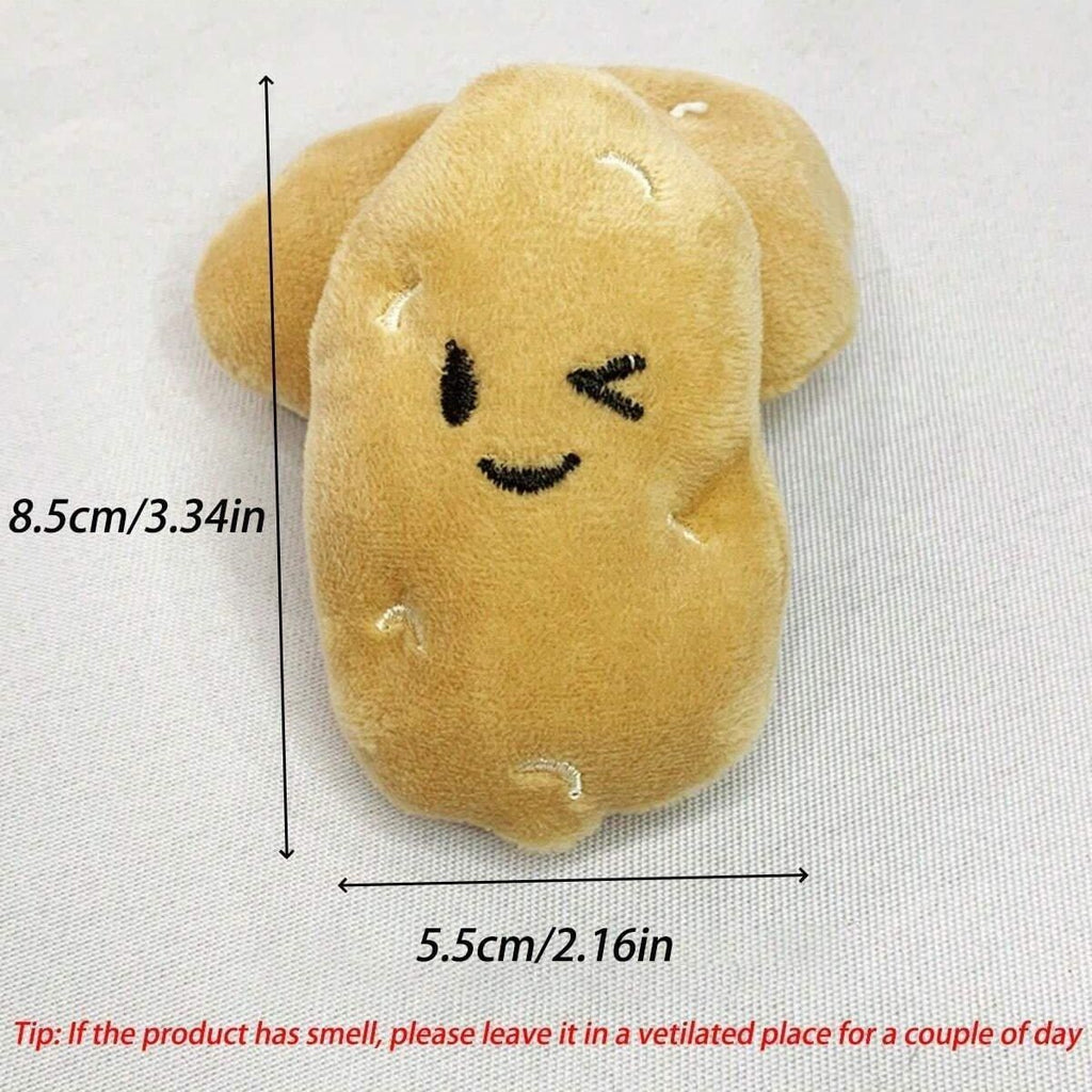 20PCS Handmade Cute Squeaky Little Potato Doll Pet Plush Doll For Dog