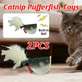 2pcs Catnip Pufferfish Cat Toy