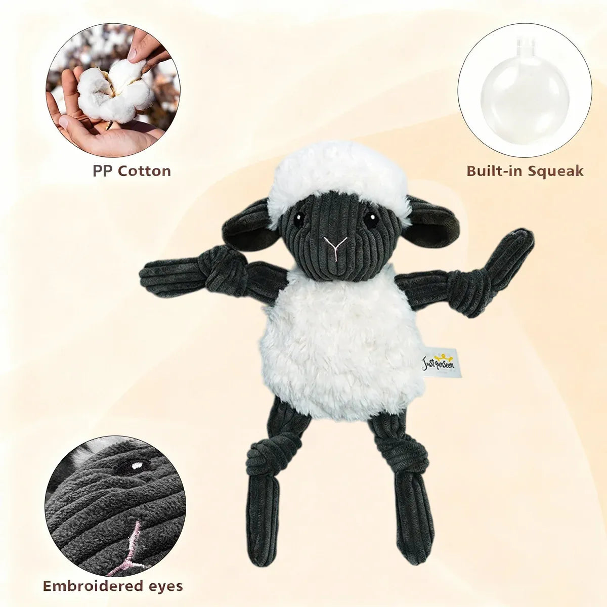 Lamb Shape Pet Chew Toy with Squeaker Soft