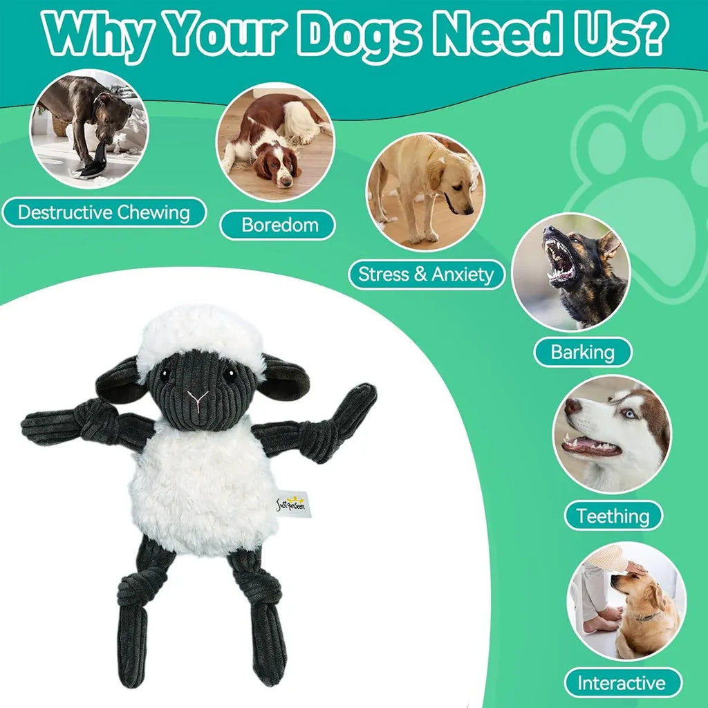 Lamb Shape Pet Chew Toy with Squeaker Soft