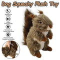 Simulation Squirrel Plush Dog Toy Interactive Squeaky Chew