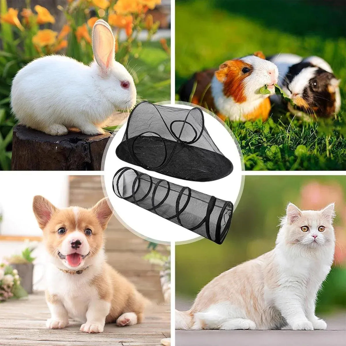 Outdoor Pet Tent Nest Foldable Cat Tunnel Playhouse Portable Shelter