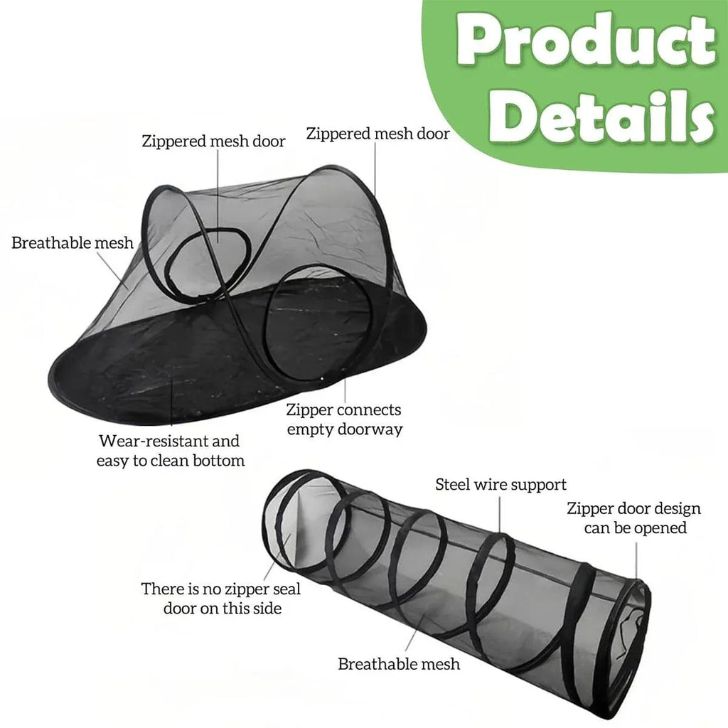 Outdoor Pet Tent Nest Foldable Cat Tunnel Playhouse Portable Shelter