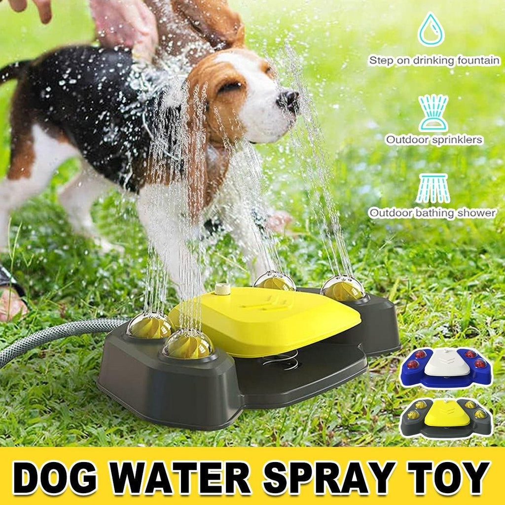 Automatic Water Feeder Dispenser with Bath Spray and Footstep Dog Toys