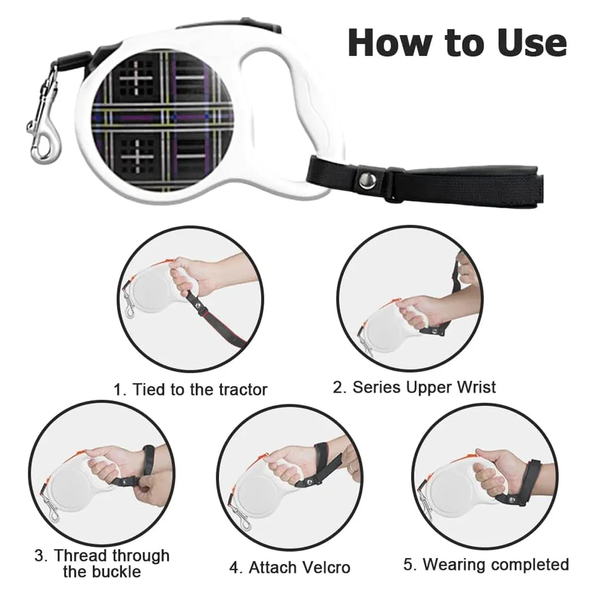 Dog Walking Wristband Anti-Slip Dog Leash Handle Elastic Safety Hands