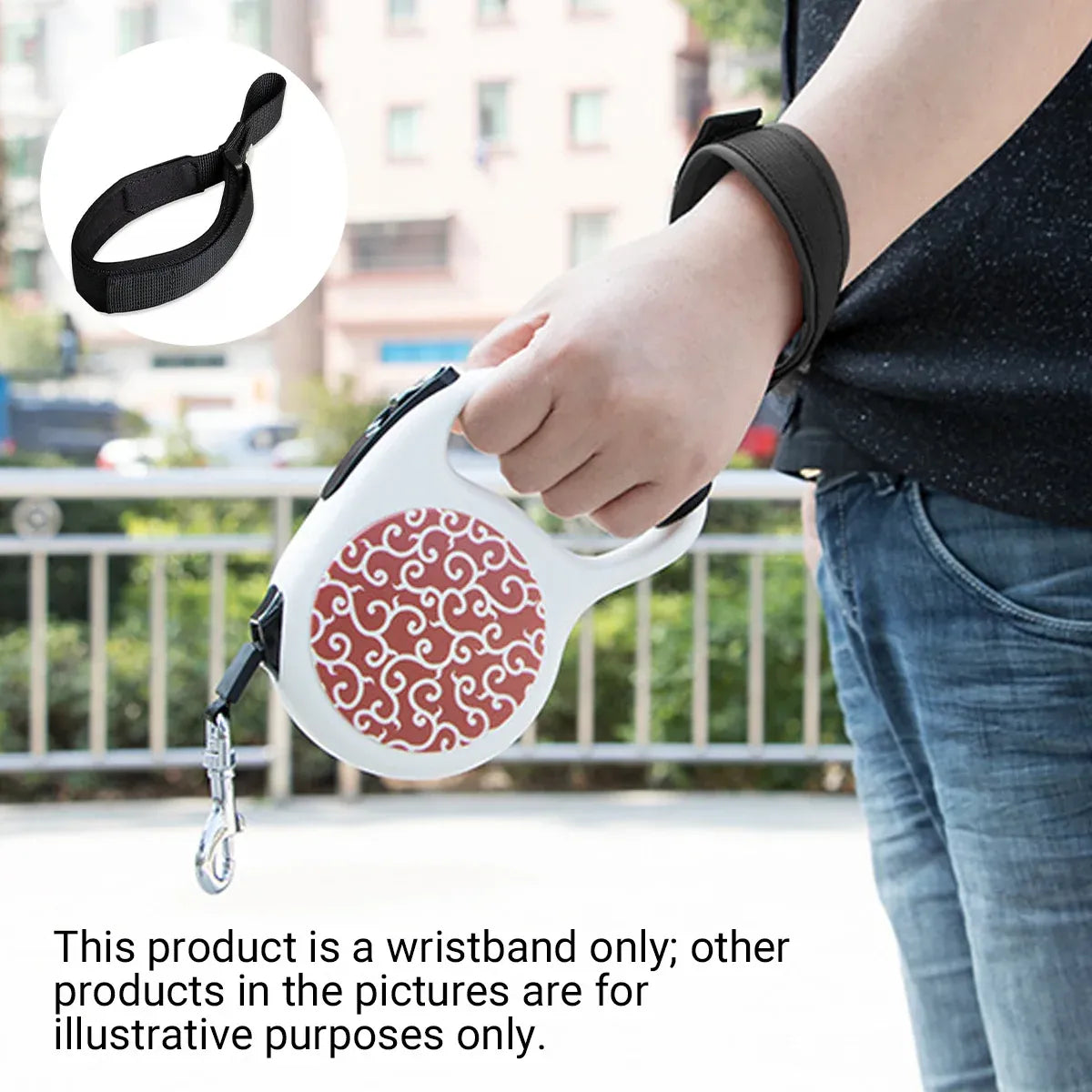 Dog Walking Wristband Anti-Slip Dog Leash Handle Elastic Safety Hands