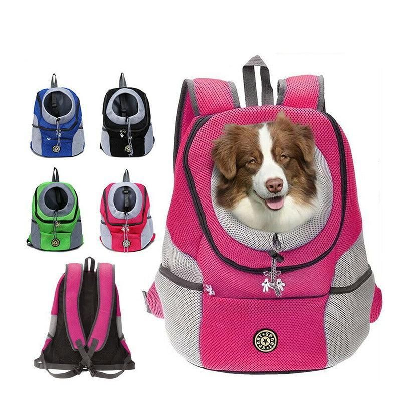 L Size Puppy Travel Mesh Pet Dog Carrier Backpack Front Travel