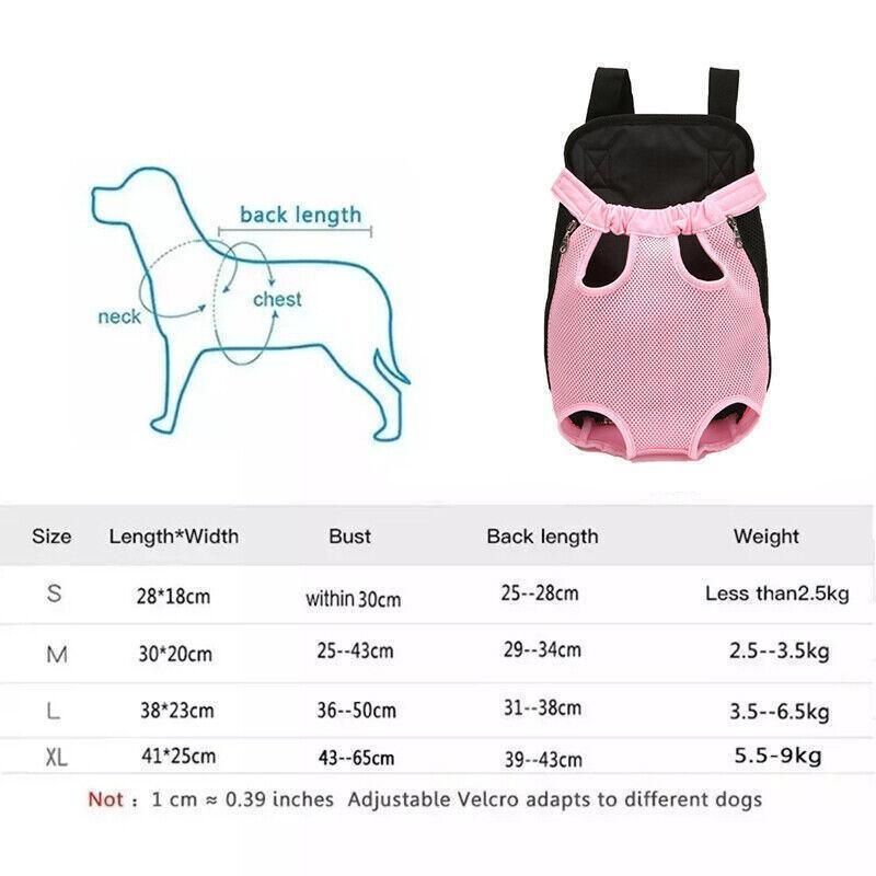 S Size Pet Carrier Dog Cat Puppy Front Back Backpack Shoulder Carry