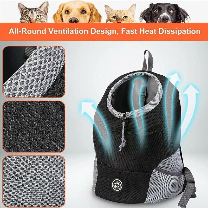 S Size Puppy Travel Mesh Pet Dog Carrier Backpack Front Travel