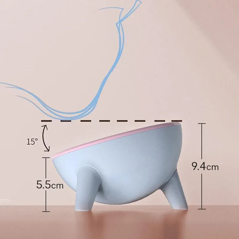Raised Cat Bowl Pet Feeder Pet Bowl Elevated Dog Bowls 15° Tilted Pet