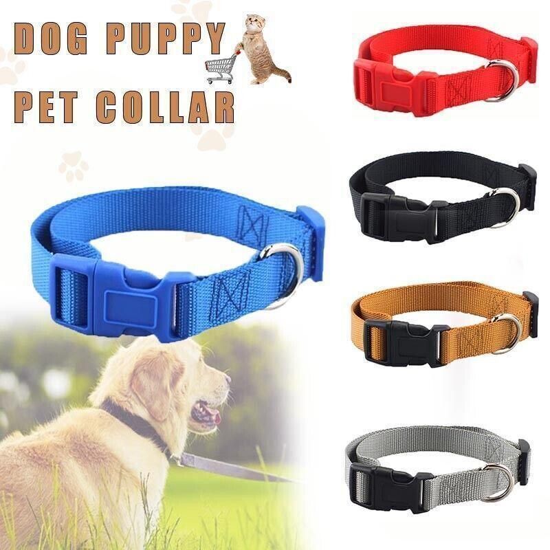 S Size Dog Puppy Pet Collar Adjustable Nylon Toy Small Pink Blue Red