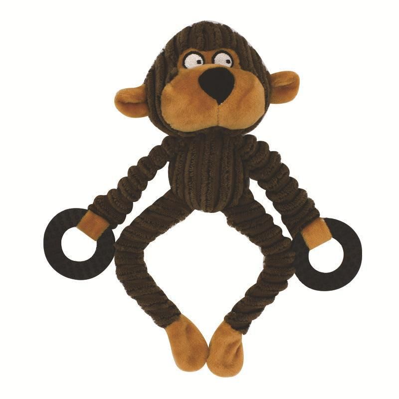 Unstuffed Plush Dog Puppy Pet Squeaker Toys Squeaky Funny Interactive