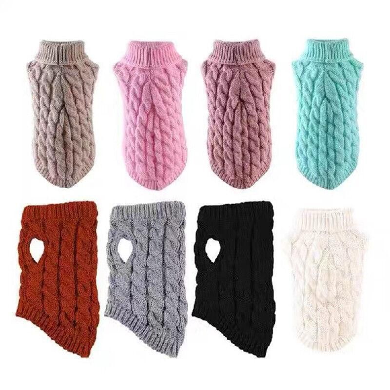 Puppy Dog Jumper Winter Warm Knitted Sweater Pet Clothes Small Dogs