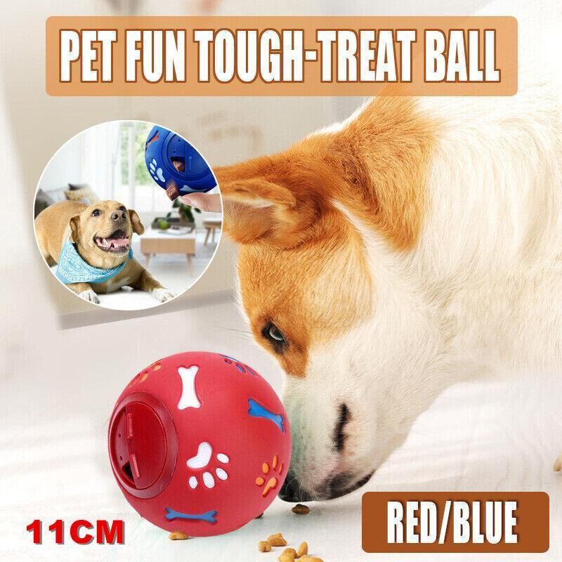 11cm Dog Pet Fun Tough-Treat Ball Tumbler Mental Food Dispenser
