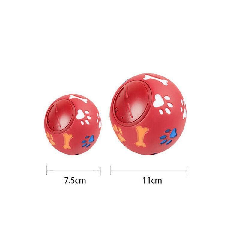 11cm Dog Pet Fun Tough-Treat Ball Tumbler Mental Food Dispenser