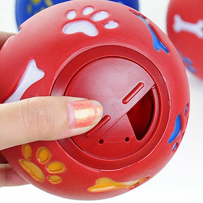 11cm Dog Pet Fun Tough-Treat Ball Tumbler Mental Food Dispenser