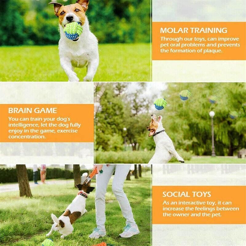 11Pcs Durable Cotton Rope Pull Teeth Clean Chew Toy Set