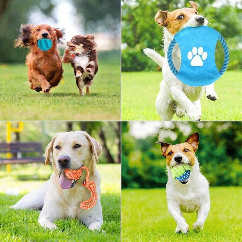 11Pcs Durable Cotton Rope Pull Teeth Clean Chew Toy Set