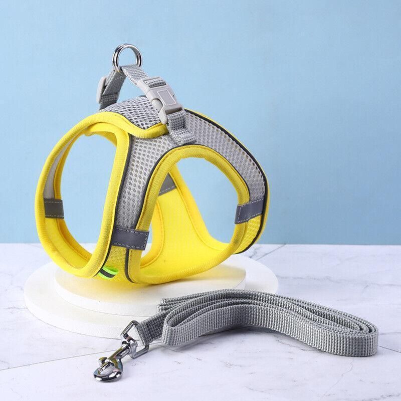 Pet Dog Harness Adjustable Reflective Breathable Outdoor Collars