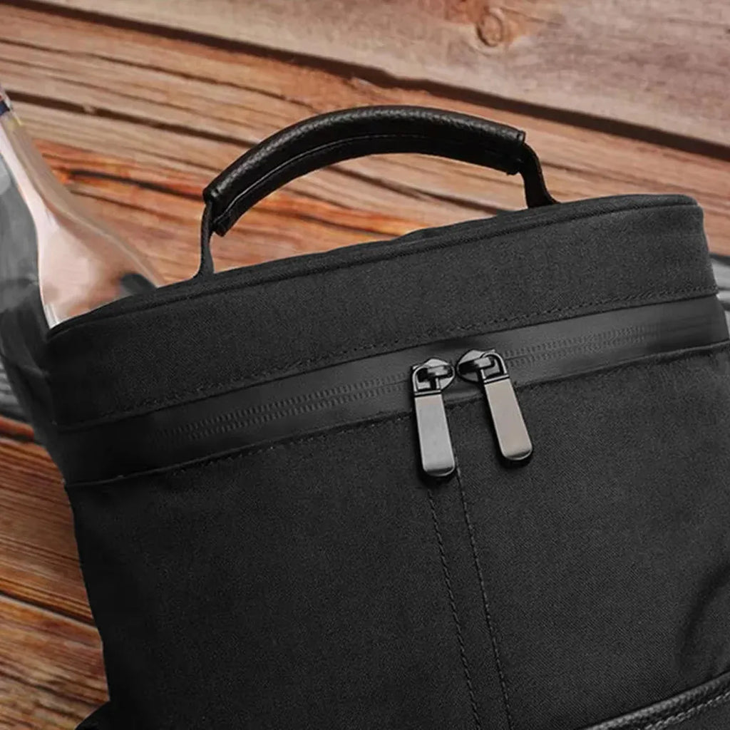 Insulated Wine Barrel Picnic Bag, Holds 2 Bottles